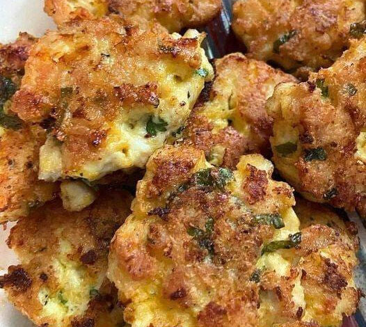 Home Made Cheesy Chicken Fritters