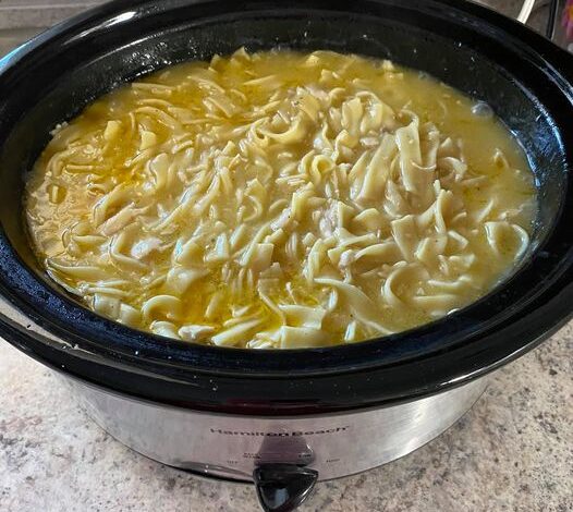 Crockpot Chicken and Noodles Soup