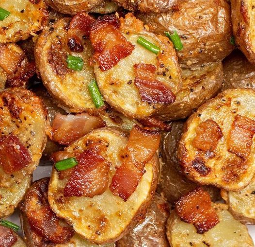 Air Fryer Roasted Bacon Potatoes