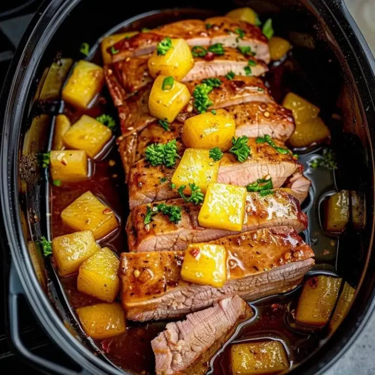 Low-Point Slow Cooker Pineapple Pork