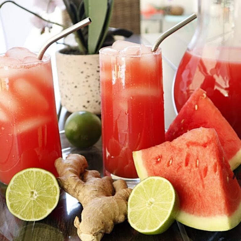 Watermelon, Ginger, and Lime Juice: A Refreshing and Healthy Beverage