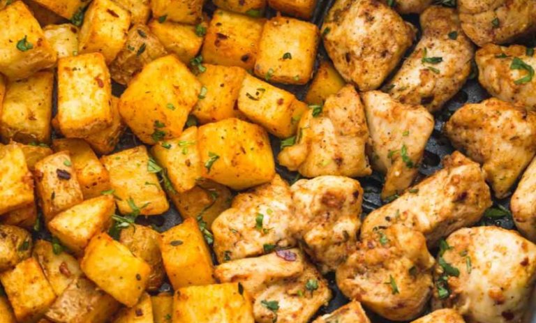 Air Fryer chicken and potatoes