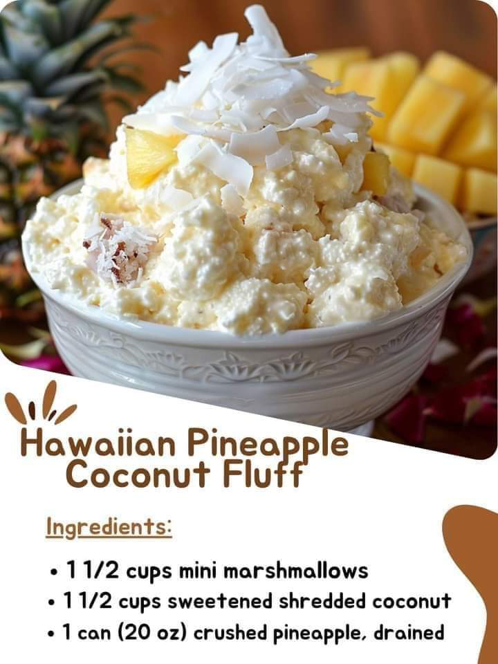 Hawaiian Pineapple Coconut Fluff 🍍🥥