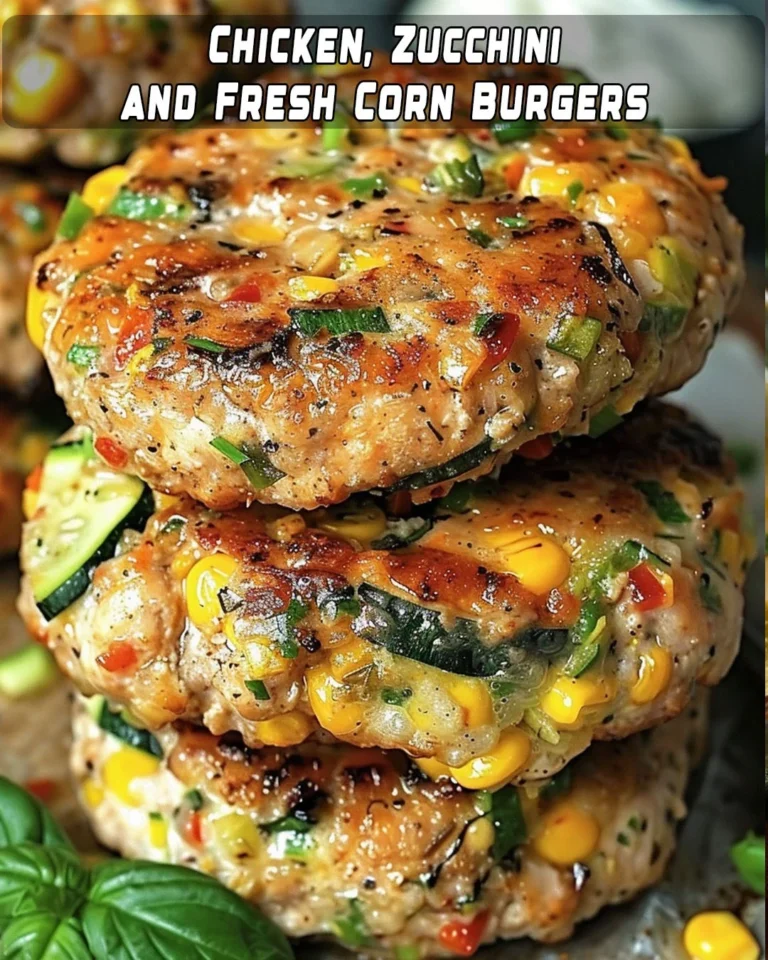 Chicken, Zucchini, and Fresh Corn Burgers with Tomato-Cucumber Relish