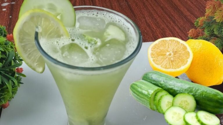 How to Make Homemade Cucumber Lemonade (Using Blender)! Healthy Drinks