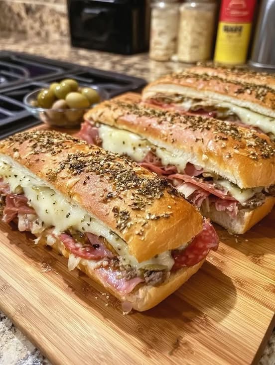 Giant Muffaletta Italian Sandwich