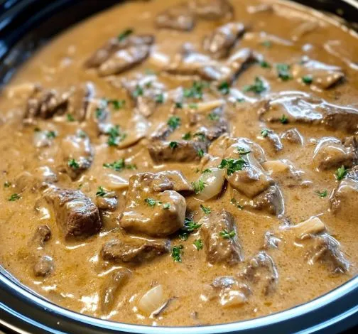 Crockpot Beef Stroganoff