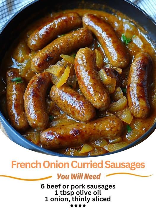 French Onion Curried Sausages