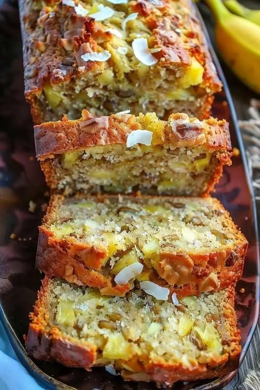 No Sugar Banana pineapple bread