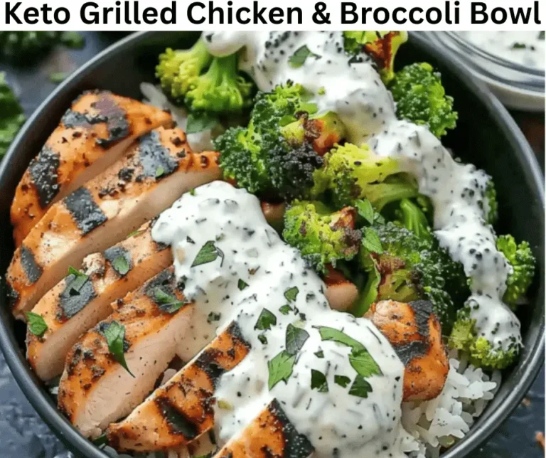 Keto Grilled Chicken & Broccoli Bowl