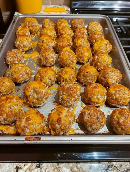 Cheesy Keto Sausage Balls