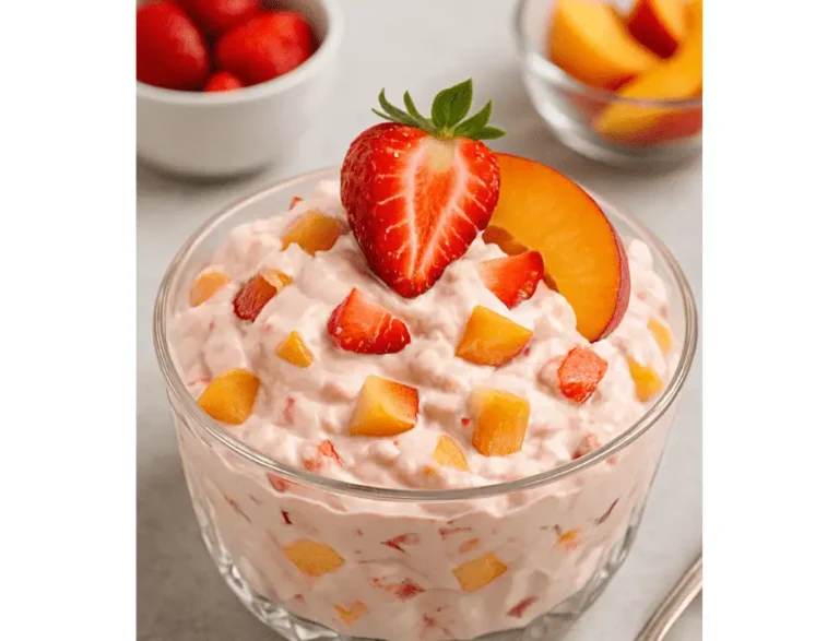 keto Strawberry Peach Cheesecake Fluff