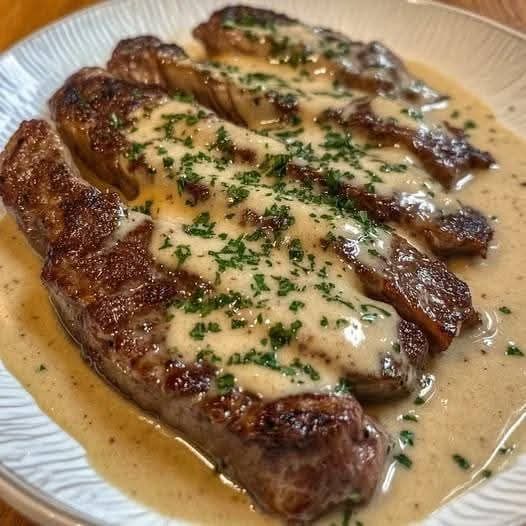 Carnivore Steak with Creamy Garlic Sauce