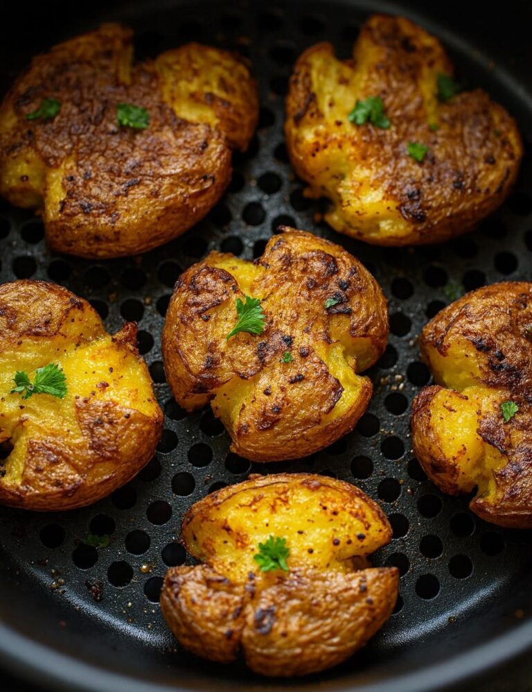 Easy 12-Minute Air Fryer Smashed Potatoes