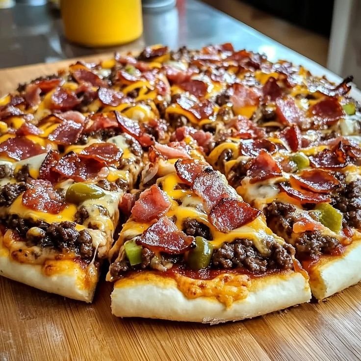 Ultimate Bacon Cheeseburger Pizza