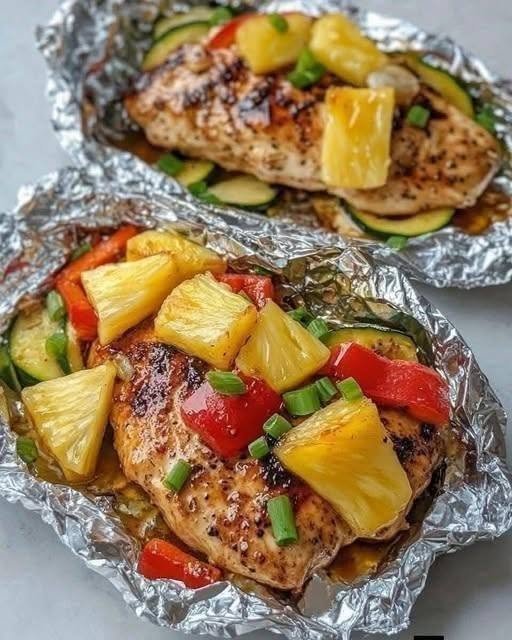 Recipe: Hawaiian Chicken Foil Packets