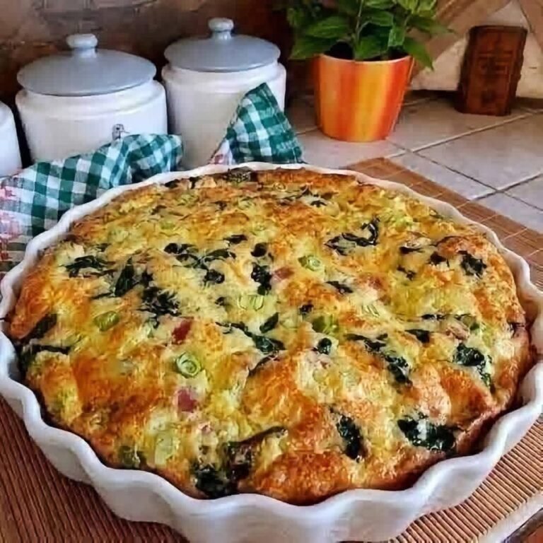 Anti-Inflammatory Spinach and Cheese Vegetable Pie Recipe..